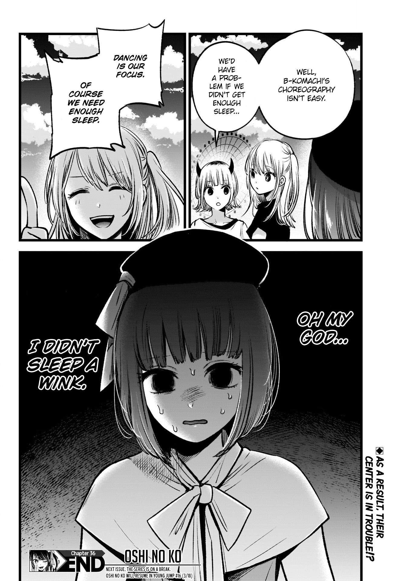 Oshi no Ko (My Star) Manga Chapter 36 page 18 - The Night Before
