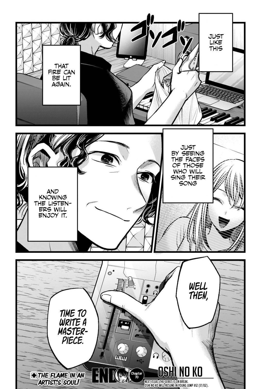 Oshi no Ko (My Star) Manga Chapter 70 page 19 - Fire